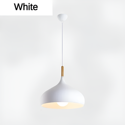 Suspension Luminaire - Design Minimaliste en Métal et Bois avec LED Éco-énergétique