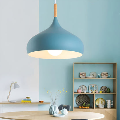 Suspension Luminaire - Design Minimaliste en Métal et Bois avec LED Éco-énergétique