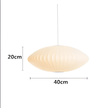 Suspension Luminaire Tissu blanc à baldaquin Bubble