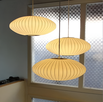 Suspension Luminaire Tissu blanc à baldaquin Bubble